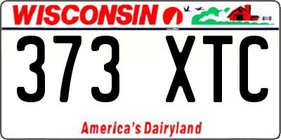 WI license plate 373XTC