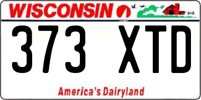 WI license plate 373XTD