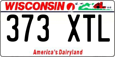 WI license plate 373XTL
