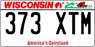 WI license plate 373XTM