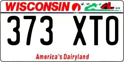 WI license plate 373XTO