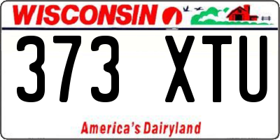 WI license plate 373XTU