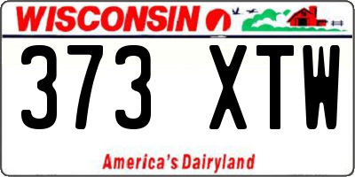 WI license plate 373XTW
