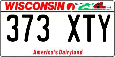 WI license plate 373XTY