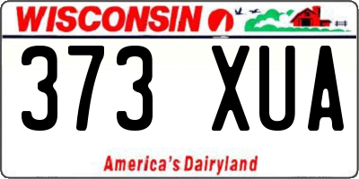 WI license plate 373XUA