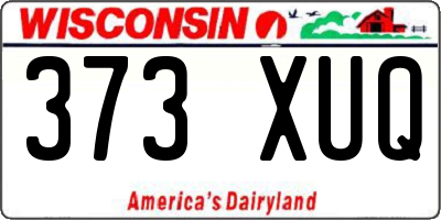 WI license plate 373XUQ