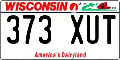 WI license plate 373XUT