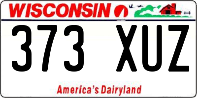 WI license plate 373XUZ