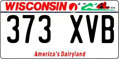 WI license plate 373XVB