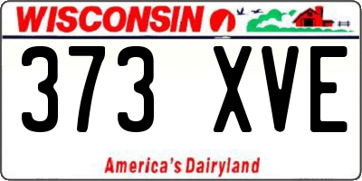 WI license plate 373XVE