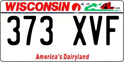 WI license plate 373XVF