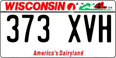 WI license plate 373XVH