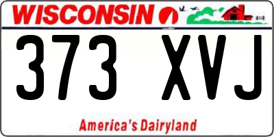 WI license plate 373XVJ