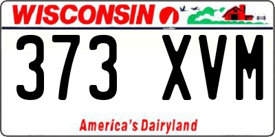 WI license plate 373XVM