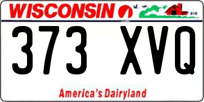 WI license plate 373XVQ