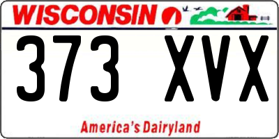 WI license plate 373XVX