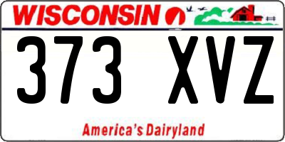 WI license plate 373XVZ