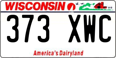 WI license plate 373XWC