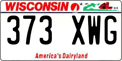 WI license plate 373XWG