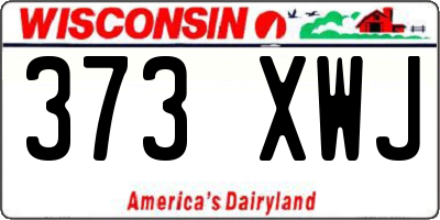 WI license plate 373XWJ
