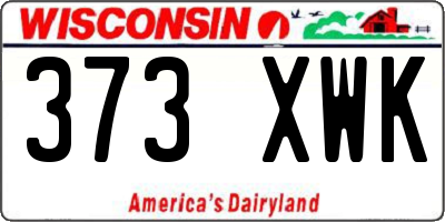 WI license plate 373XWK