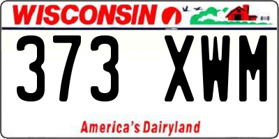 WI license plate 373XWM
