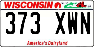 WI license plate 373XWN