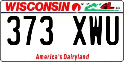 WI license plate 373XWU