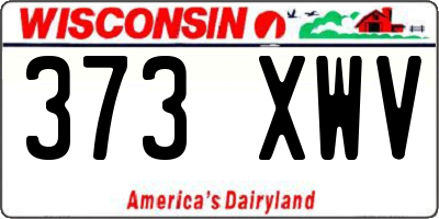 WI license plate 373XWV