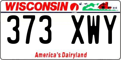 WI license plate 373XWY