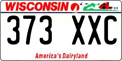 WI license plate 373XXC