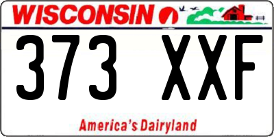 WI license plate 373XXF