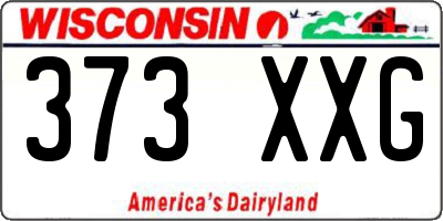 WI license plate 373XXG