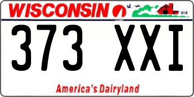 WI license plate 373XXI