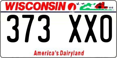 WI license plate 373XXO