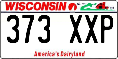 WI license plate 373XXP