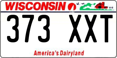 WI license plate 373XXT