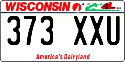 WI license plate 373XXU