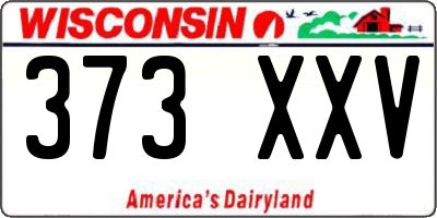 WI license plate 373XXV