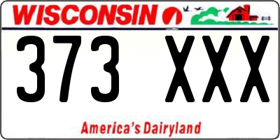 WI license plate 373XXX