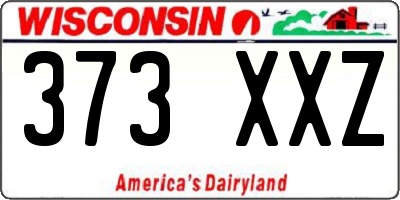 WI license plate 373XXZ