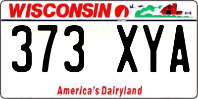 WI license plate 373XYA