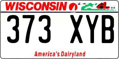 WI license plate 373XYB