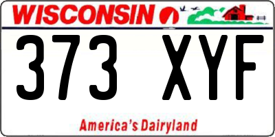 WI license plate 373XYF