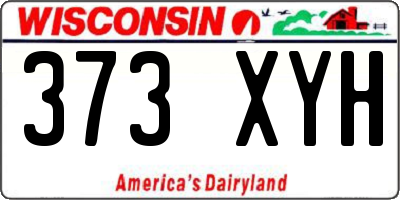 WI license plate 373XYH