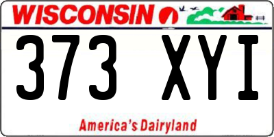 WI license plate 373XYI