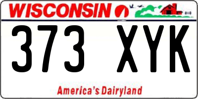 WI license plate 373XYK