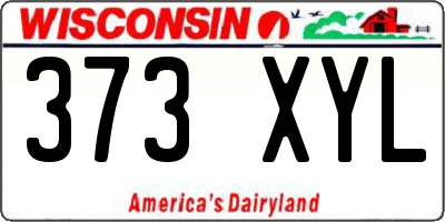 WI license plate 373XYL