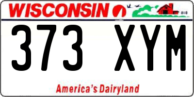 WI license plate 373XYM