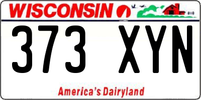 WI license plate 373XYN